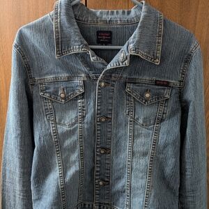 Denim Jacket with Button Closure